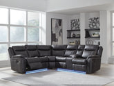 Leasing Furniture - Ashley Furniture - Sultan Meadow Sectional - 2-Piece Reclining Sectional / Carbon - PC13001S1