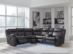 Leasing Furniture - Ashley Furniture - Sultan Meadow Sectional - 2-Piece Reclining Sectional / Carbon - PC13001S1