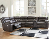 Leasing Furniture - Ashley Furniture - Kincord Sectional - 2-Piece Power Reclining Sectional Sofa / Midnight - 13104S1