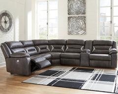 Leasing Furniture - Ashley Furniture - Kincord Sectional - 2-Piece Power Reclining Sectional Sofa / Midnight - 13104S1