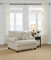 Leasing Furniture - Ashley Furniture - Asanti Living Room - Chair and a Half / Fog - 1320123
