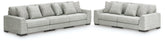 Leasing Furniture - Ashley Furniture - Regent Park 3-Piece Sectional Sofa and 2-Piece Sectional Loveseat - 3-Piece Sectional Sofa and 2-Piece Sectional Loveseat / Pewter - 14404U4