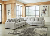Leasing Furniture - Ashley Furniture - Regent Park Sectional - RAF 6-Piece Sectional / Pewter - 14404S7