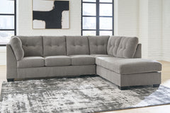Leasing Furniture - Ashley Furniture - Lanelly Sectional - LAF 2-Piece Sectional with Chaise / Alloy - 17504S1