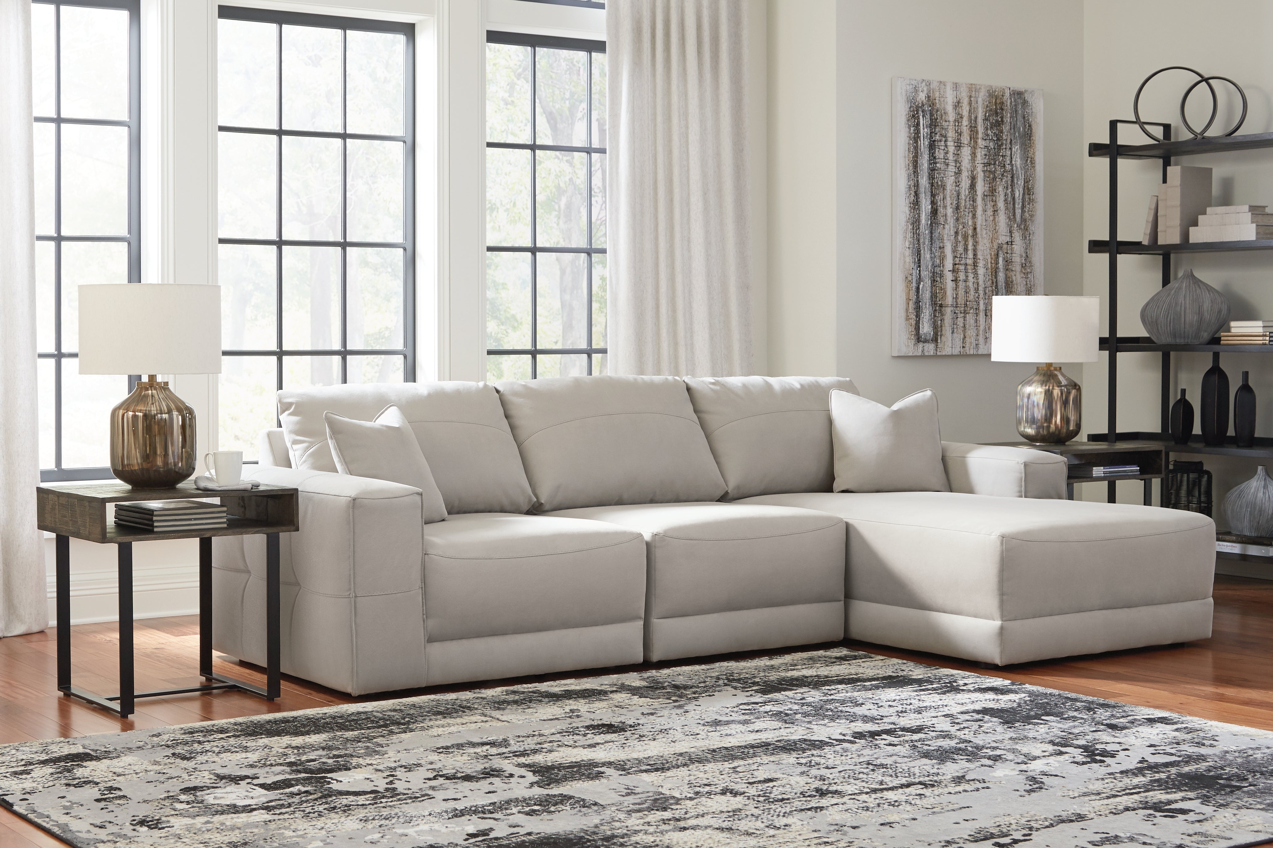 Leasing Furniture - Ashley Furniture - Next-Gen Gaucho Sectional - RAF 2-Piece Sectional Loveseat / Gray - 18304S3