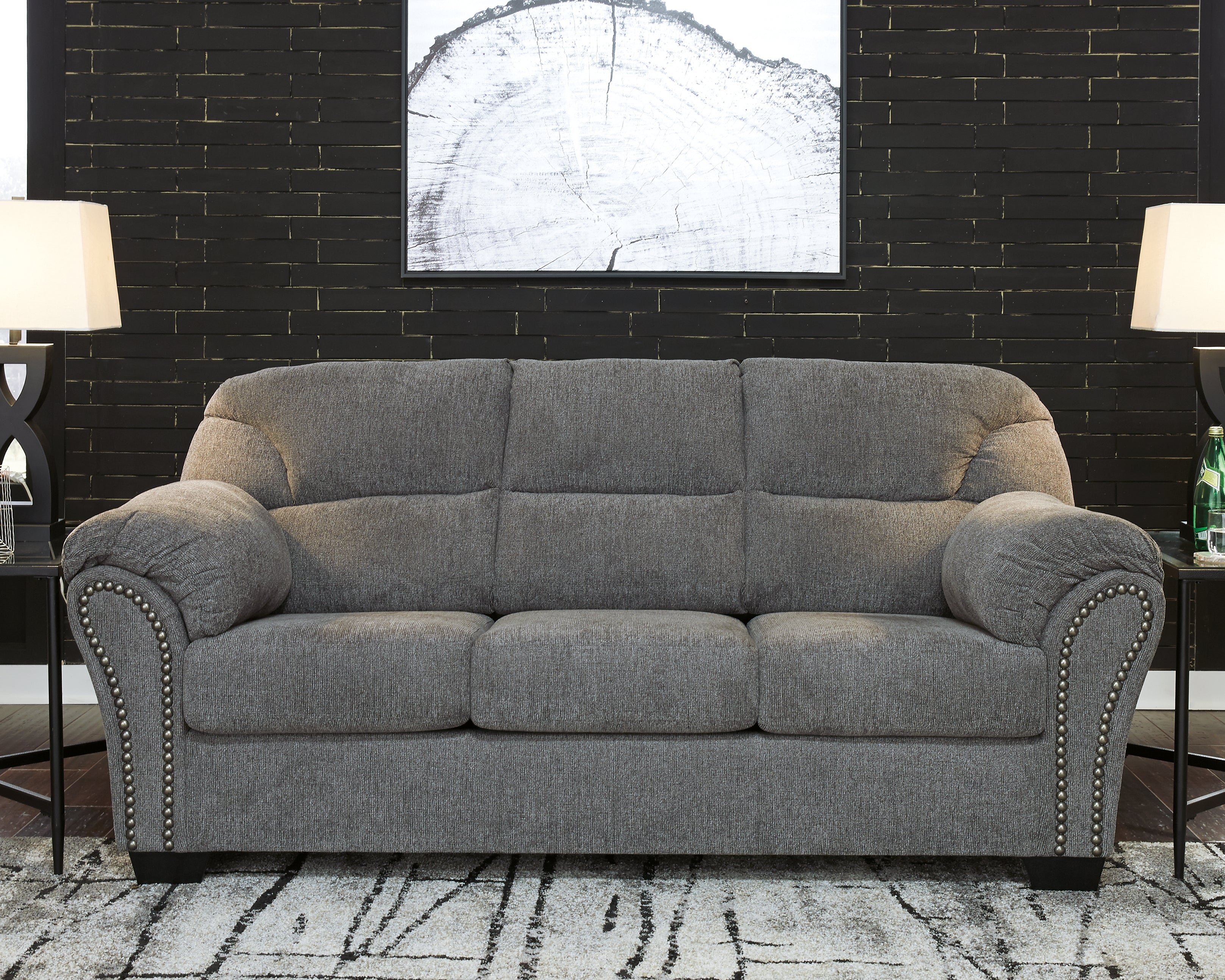 Leasing Furniture - Ashley Furniture - Allmaxx Living Room - Loveseat / Pewter - 2810535