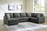 Leasing Furniture - Ashley Furniture - Edenfield Sectional - RAF 3-Piece Sectional with Chaise / Linen - 29004S1