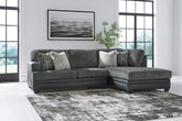 Leasing Furniture - Ashley Furniture - Brixley Pier Sectional - LAF 2-Piece Sectional with Chaise / Graphite - 29906S2