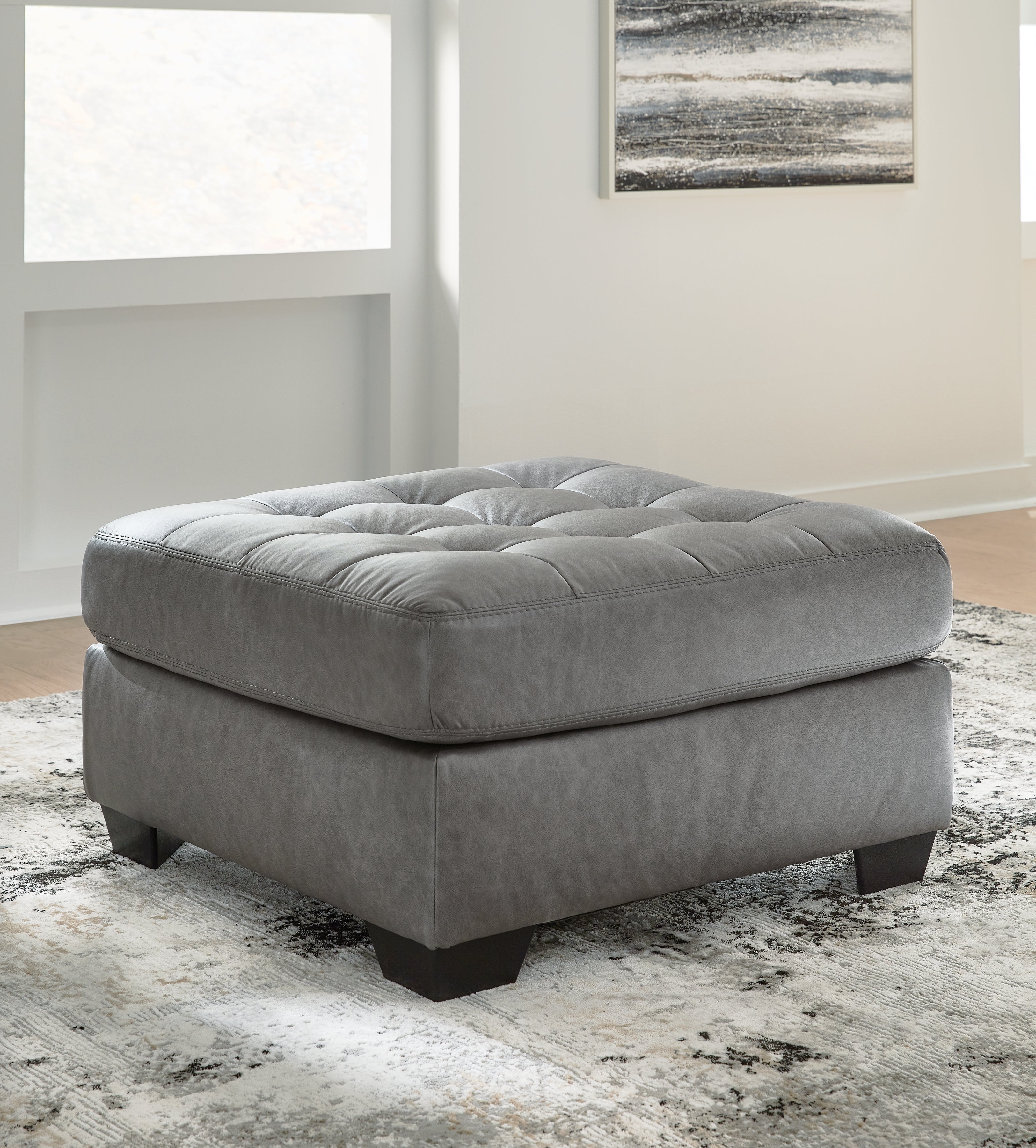 Leasing Furniture - Ashley Furniture - Clairette Court Living Room - Oversized Accent Ottoman / Alloy - 3150308