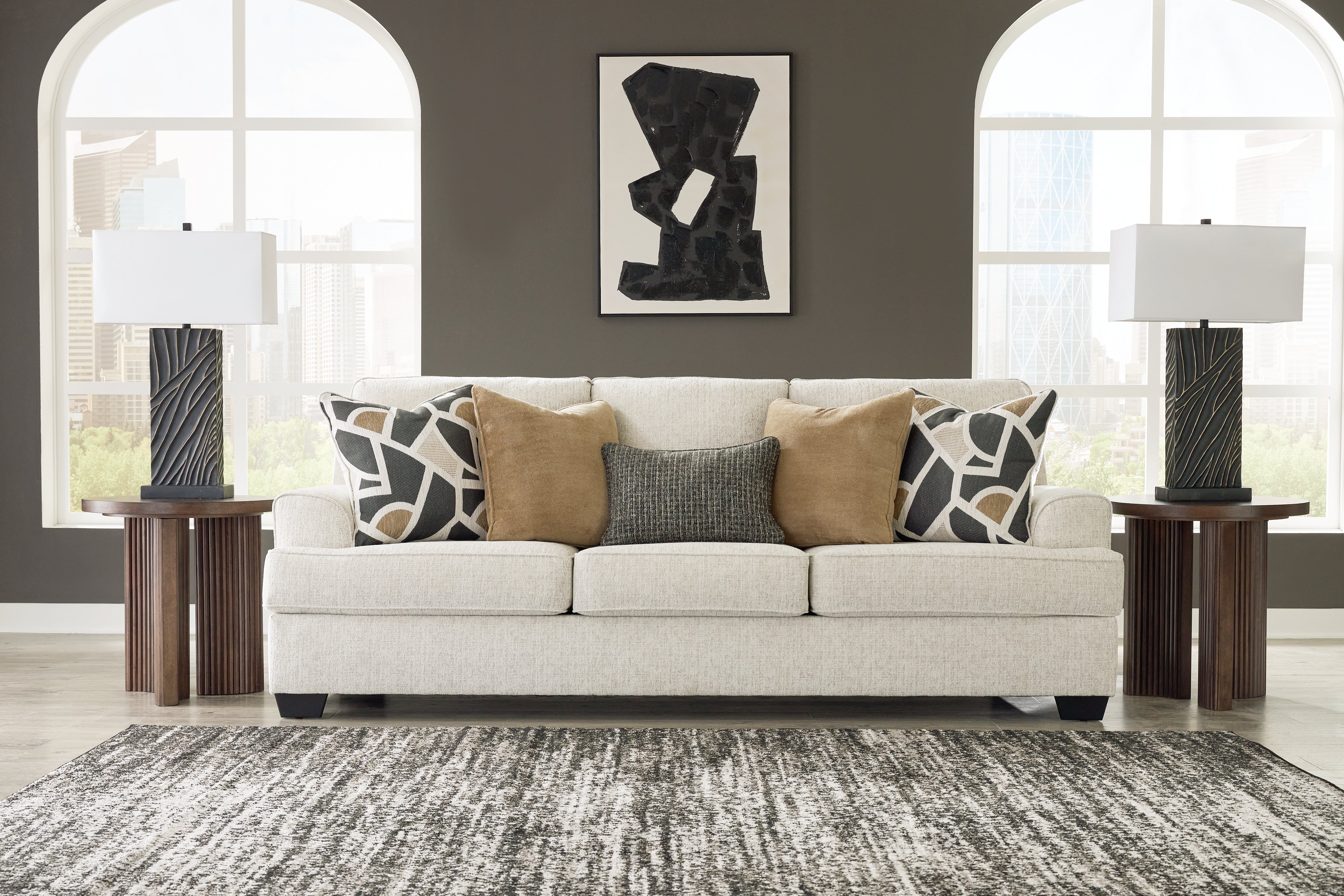 Leasing Furniture - Ashley Furniture - Heartcort Living Room - Chair and a Half / Quartz - 4460423