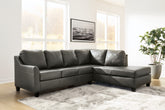 Leasing Furniture - Ashley Furniture - Valderno Sectional - LAF 2-Piece Sectional with Chaise / Fog - 47804S1