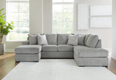 Leasing Furniture - Ashley Furniture - Casselbury Sectional - LAF 2-Piece Sectional with Chaise / Cement - 52906S1