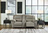 Leasing Furniture - Ashley Furniture - Next-Gen Gaucho Living Room - Reclining Power Sofa / Putty - 5420387
