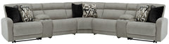 Leasing Furniture - Ashley Furniture - Colleyville Sectional - 7-Piece Power Reclining Sectional with Chaise / Stone - 54405S32