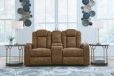 Leasing Furniture - Ashley Furniture - Wolfridge Living Room - PWR REC Sofa with ADJ Headrest / Brindle - 6070315