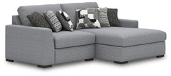 Leasing Furniture - Ashley Furniture - Bealton Sectional - RAF 5-Piece Sectional with Chaise / Salt and Pepper - 61305S8