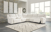 Leasing Furniture - Ashley Furniture - Keensburg Sectional - RAF Reclining Power Loveseat / Linen - 6180775