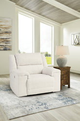 Leasing Furniture - Ashley Furniture - Keensburg Living Room - Wide Seat Power Recliner / Linen - 6180782