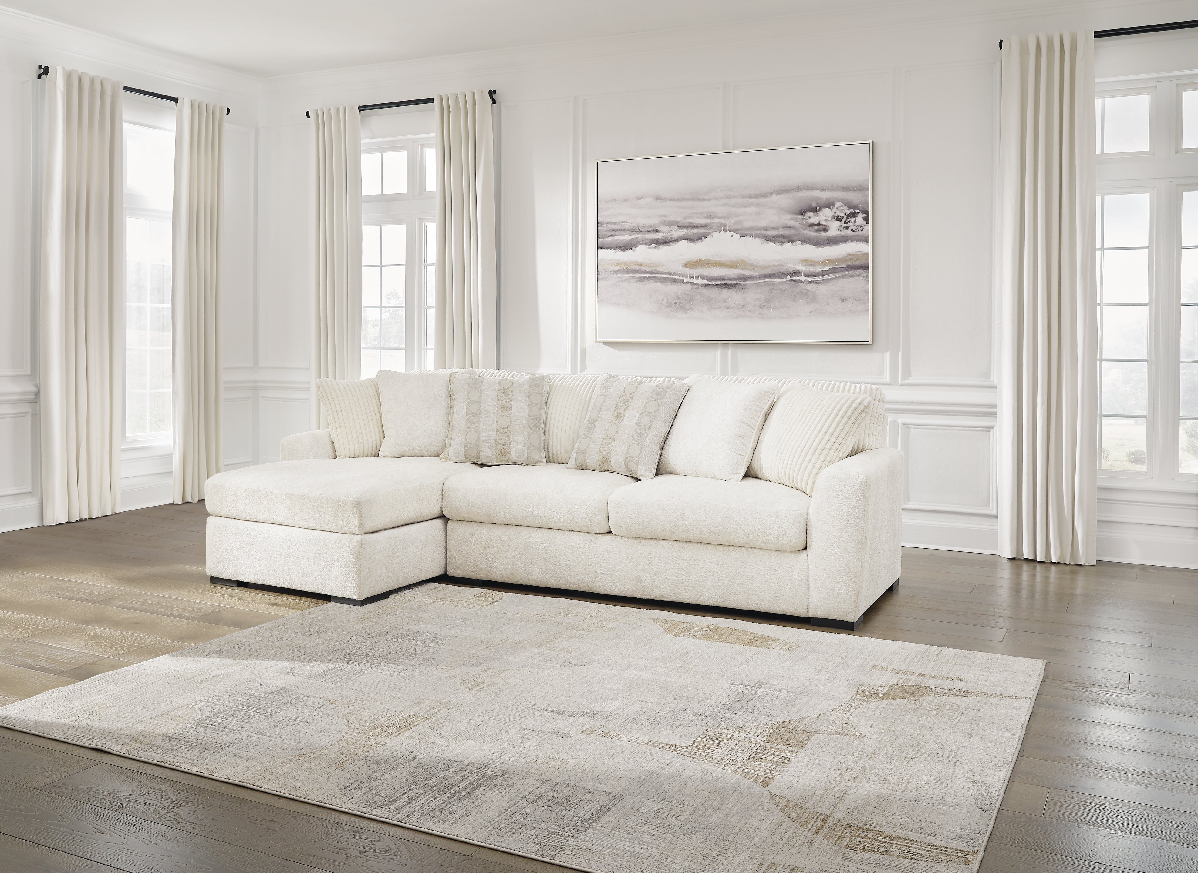 Leasing Furniture - Ashley Furniture - Chessington Sectional - LAF 3-Piece Sectional / Ivory - 61904S5