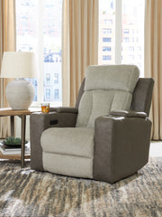 Leasing Furniture - Ashley Furniture - WhipLash Living Room - PWR REC Loveseat/CON/ADJ HDRST / Sisal - PC6320418