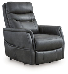 Leasing Furniture - Ashley Furniture - Strawbill Living Room - Power Lift Recliner / Sapphire - 6391012