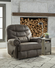Leasing Furniture - Ashley Furniture - Camera Time Living Room - Zero Wall Recliner / Gunmetal - 6570729