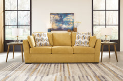 Leasing Furniture - Ashley Furniture - Keerwick Living Room - Queen Sofa Sleeper / Teal - 6750739