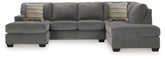 Leasing Furniture - Ashley Furniture - Riverfield Sectional - 2-Piece Sectional with Chaise / Iron - 70097S1