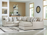 Leasing Furniture - Ashley Furniture - Laurelgrove Sectional - RAF 3-Piece Double Chaise Sectional / Pebble - 75105S7