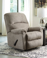 Leasing Furniture - Ashley Furniture - Ballinasloe Living Room - Rocker Recliner / Smoke - 8070325