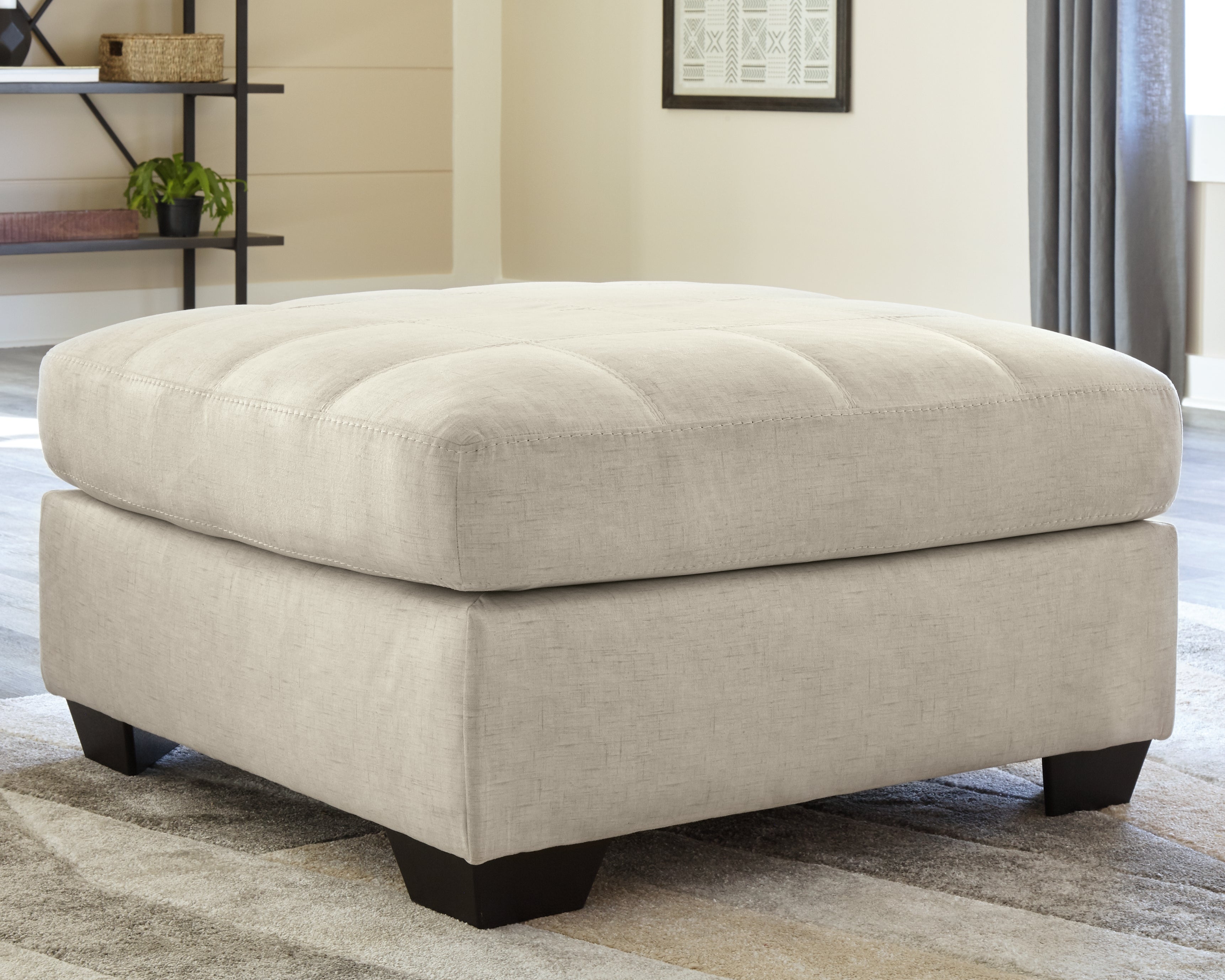Leasing Furniture - Ashley Furniture - Falkirk Living Room - Oversized Accent Ottoman / Parchment - 8080608