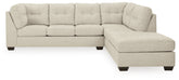 Leasing Furniture - Ashley Furniture - Falkirk Sectional - LAF 2-Piece Sectional with Chaise / Parchment - 80806S2