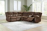 Leasing Furniture - Ashley Furniture - Trail Boys Sectional - 2-Piece Reclining Sectional / Walnut - 82703S1