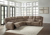 Leasing Furniture - Ashley Furniture - Ravenel Sectional - 4-Piece Power Reclining Sectional / Fossil - 83106S4