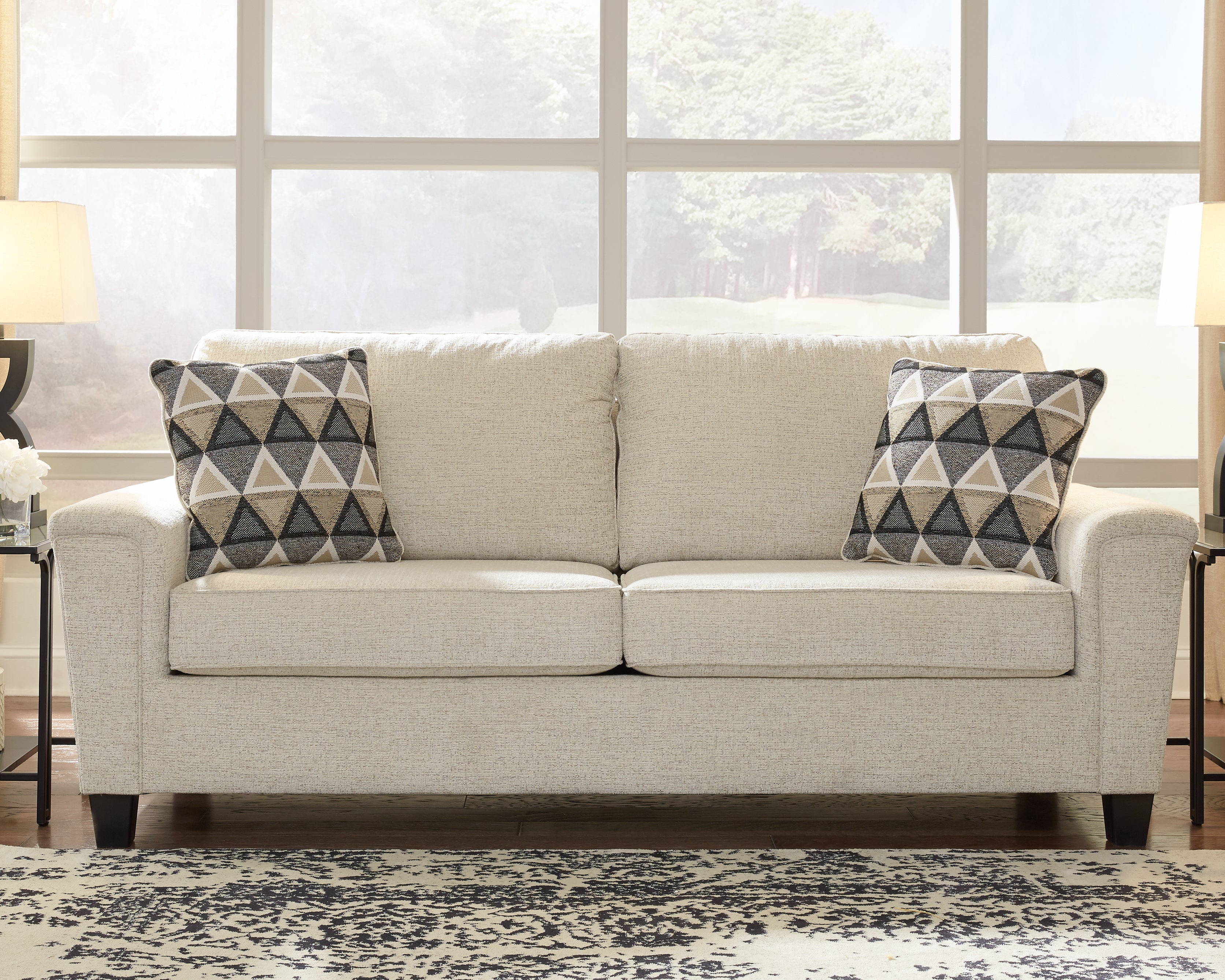 Leasing Furniture - Ashley Furniture - Abinger Living Room - Loveseat / Smoke - 8390535