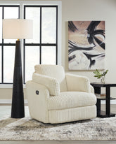 Leasing Furniture - Ashley Furniture - Tie-Breaker Living Room - Swivel Glider Recliner / Ivory - 9490261