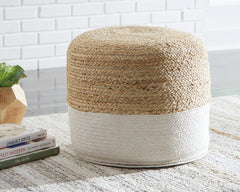 Leasing Furniture - Ashley Furniture - Sweed Valley Pouf - Pouf / Natural/White - A1000420