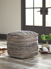 Leasing Furniture - Ashley Furniture - Absalom Pouf - Pouf / Denim - A1000550