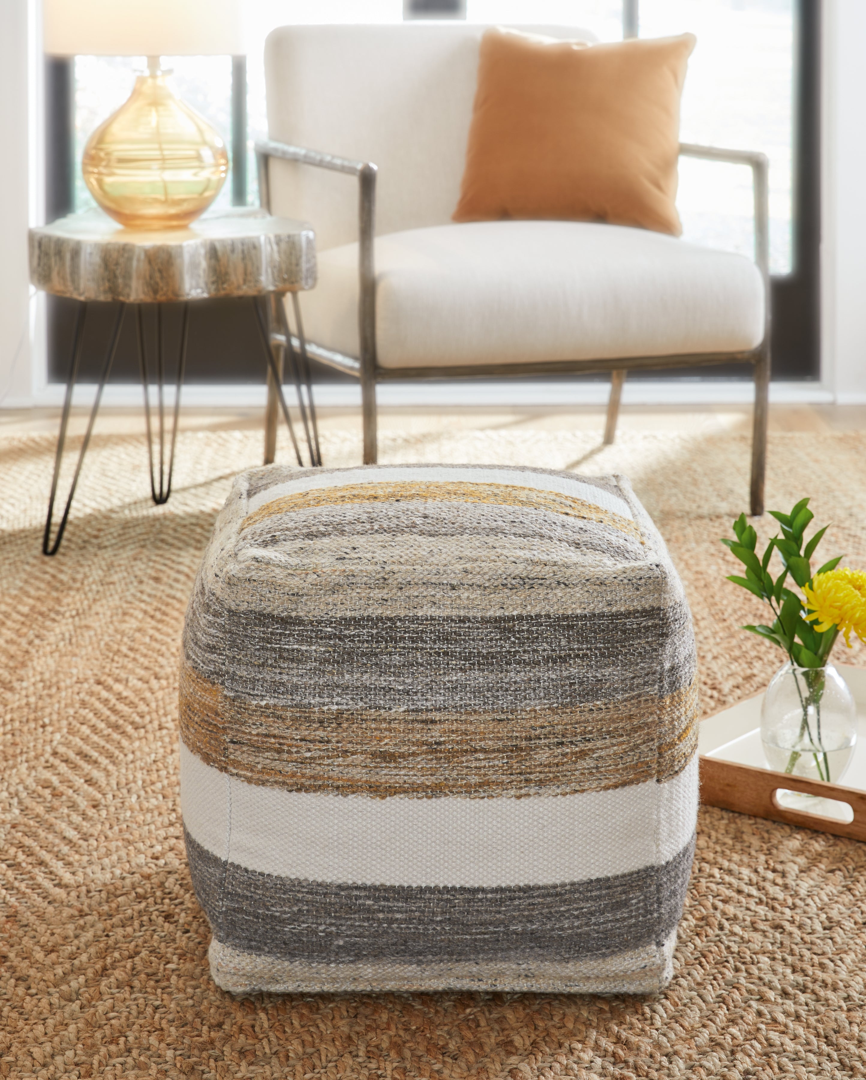 Leasing Furniture - Ashley Furniture - Josalind Pouf - Pouf / Multi - A1000935