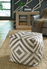 Leasing Furniture - Ashley Furniture - Hartselle Pouf - Pouf / Brown - A1000982