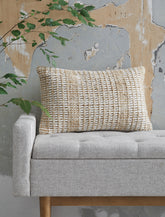 Leasing Furniture - Ashley Furniture - Hathby Pillows - Pillow / Tan/White - A1001048P