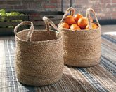 Leasing Furniture - Ashley Furniture - Brayton Basket - Basket Set (Set of 2) / Natural - A2000094