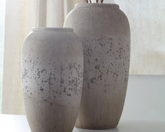 Leasing Furniture - Ashley Furniture - Dimitra Vase - Vase Set (Set of 2) / Brown/Cream - A2000110