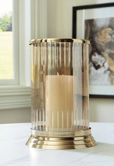 Leasing Furniture - Ashley Furniture - Aavinson Candle Holder - Candle Holder / Amber/Gold Finish - A2000687