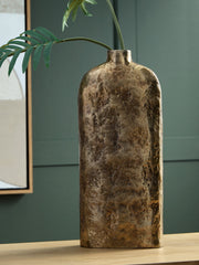 Leasing Furniture - Ashley Furniture - Wallmond Vase - Vase / Antique Brass Finish - A2000821