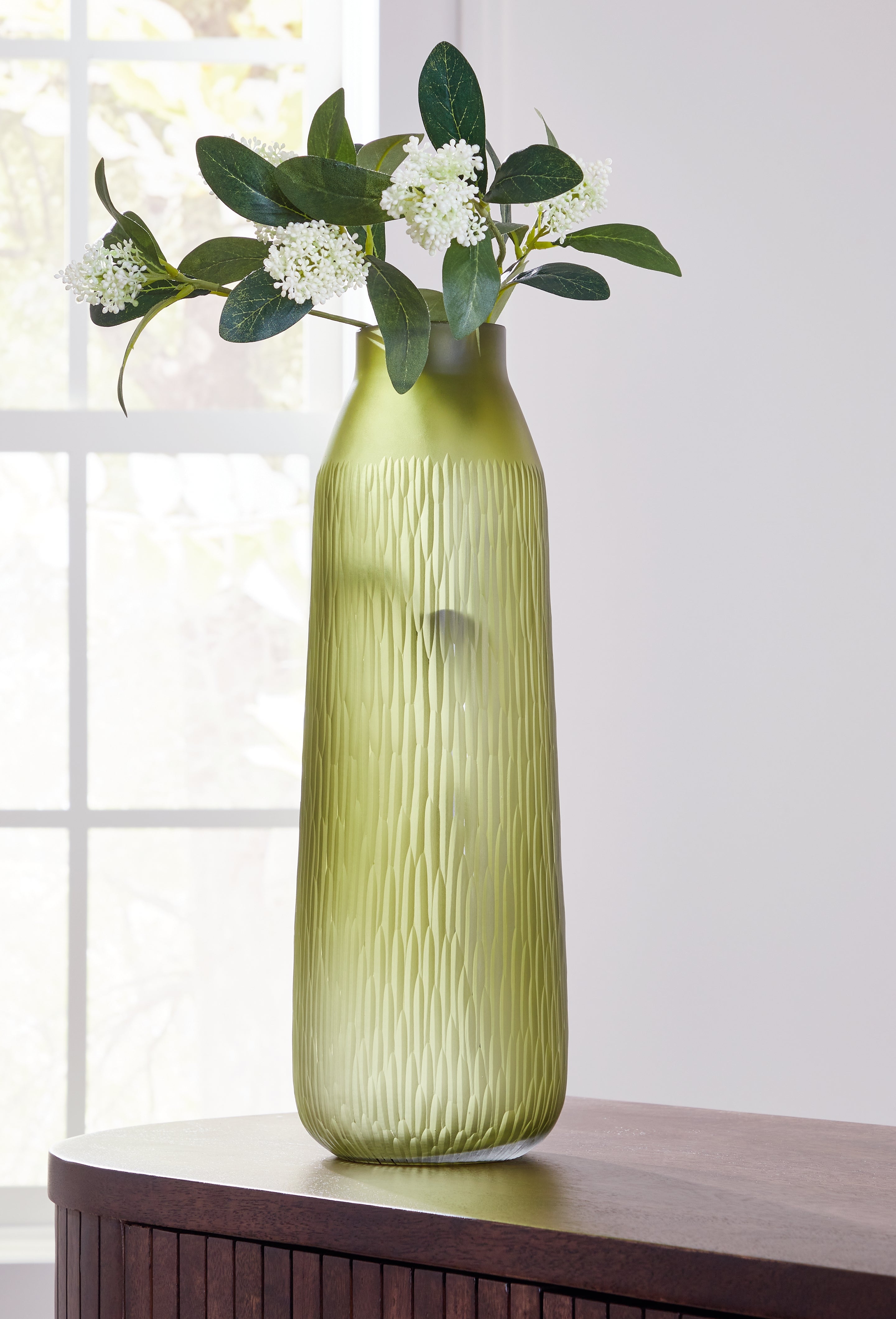 Leasing Furniture - Ashley Furniture - Scottyard Vase - Vase / Olive Green - A2900009