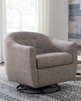 Leasing Furniture - Ashley Furniture - Upshur Accent Chair - Swivel Glider Accent Chair / Taupe - A3000003