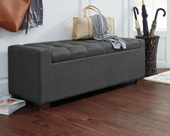 Leasing Furniture - Ashley Furniture - Cortwell Storage Bench - Storage Bench / Gray / 54"W x 18"D x 18"H - A3000224