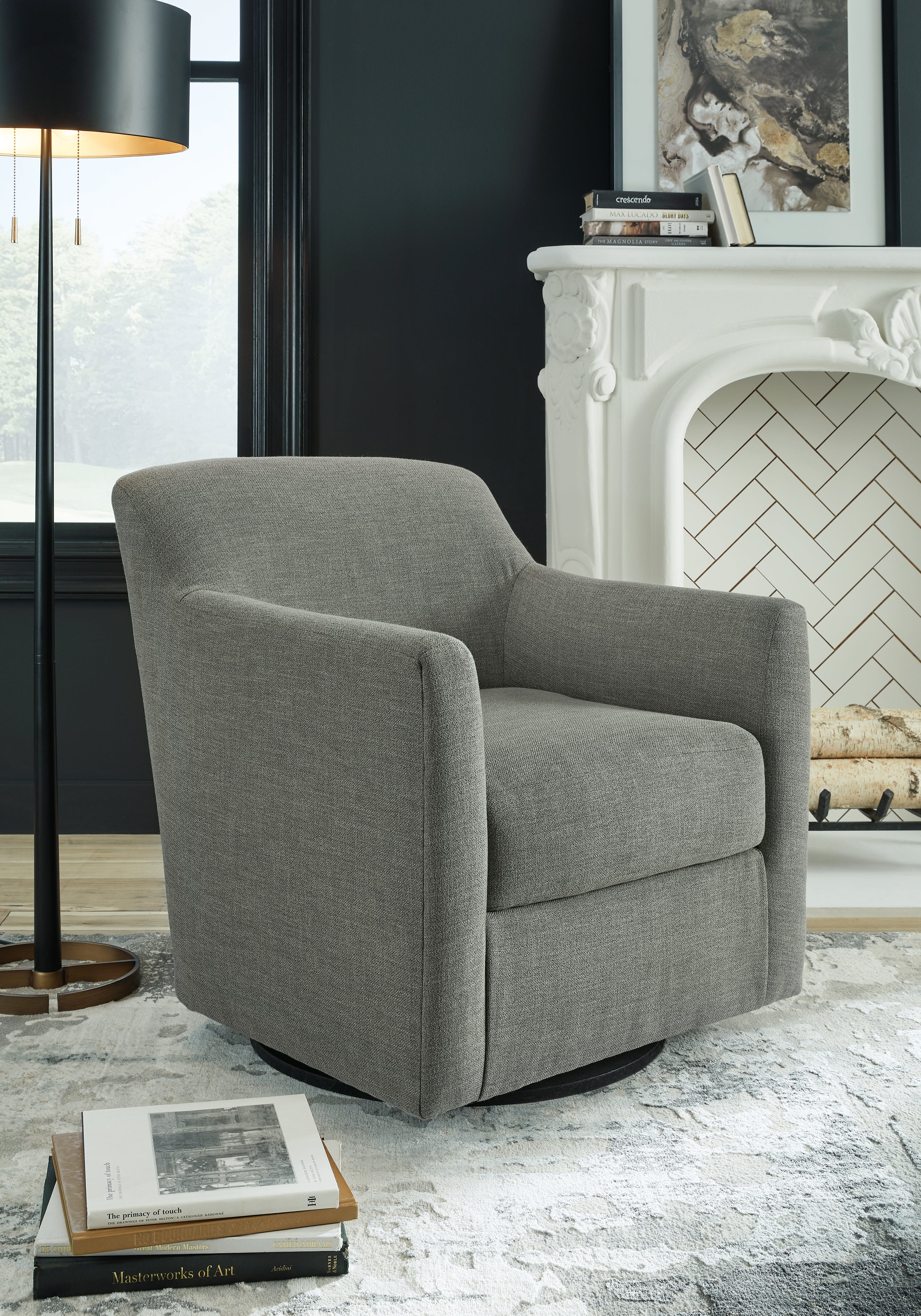 Leasing Furniture - Ashley Furniture - Bradney Swivel Accent Chair - Swivel Accent Chair / Tumbleweed - A3000323