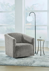 Leasing Furniture - Ashley Furniture - Bramner Accent Chair - Swivel Accent Chair / Charcoal - A3000330